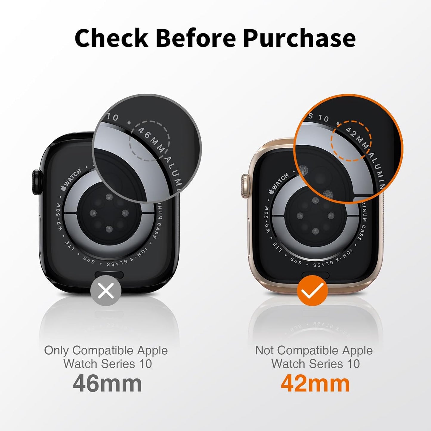 6-Pack Self-Healing TPU Screen Protectors for Apple Watch Series 10 (42mm) - Scratch-Resistant, Bubble-Free, HD Clarity, Anti-Glare, Transparent