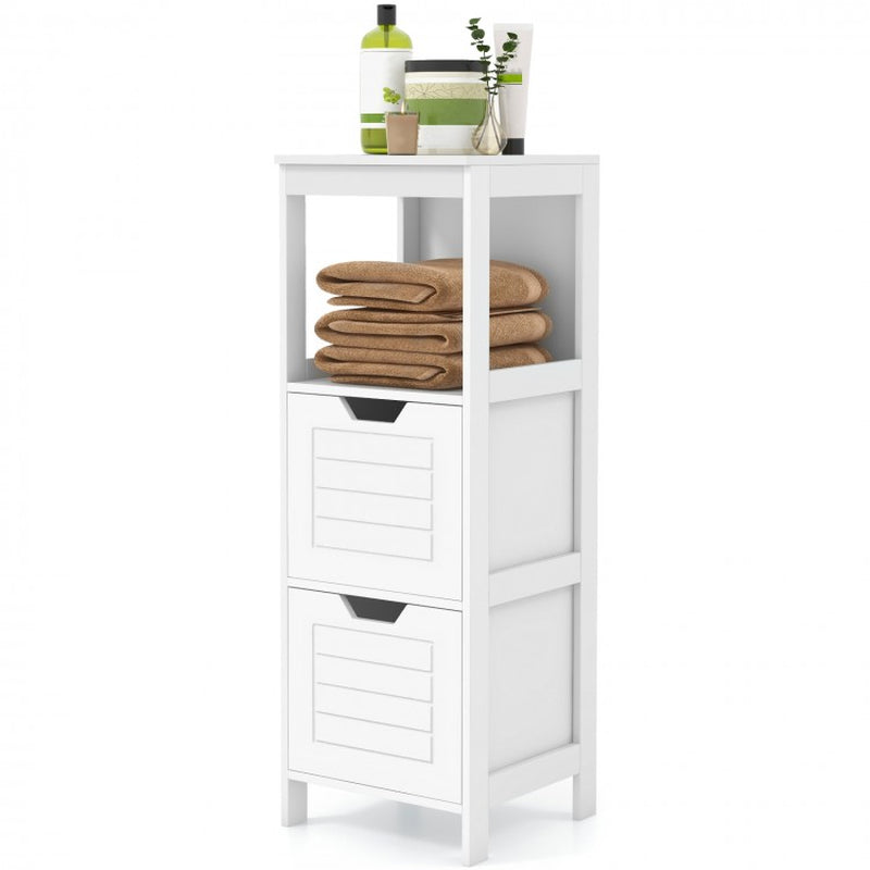 Bathroom Wooden Floor Cabinet Multifunction Storage Rack Stand Organizer