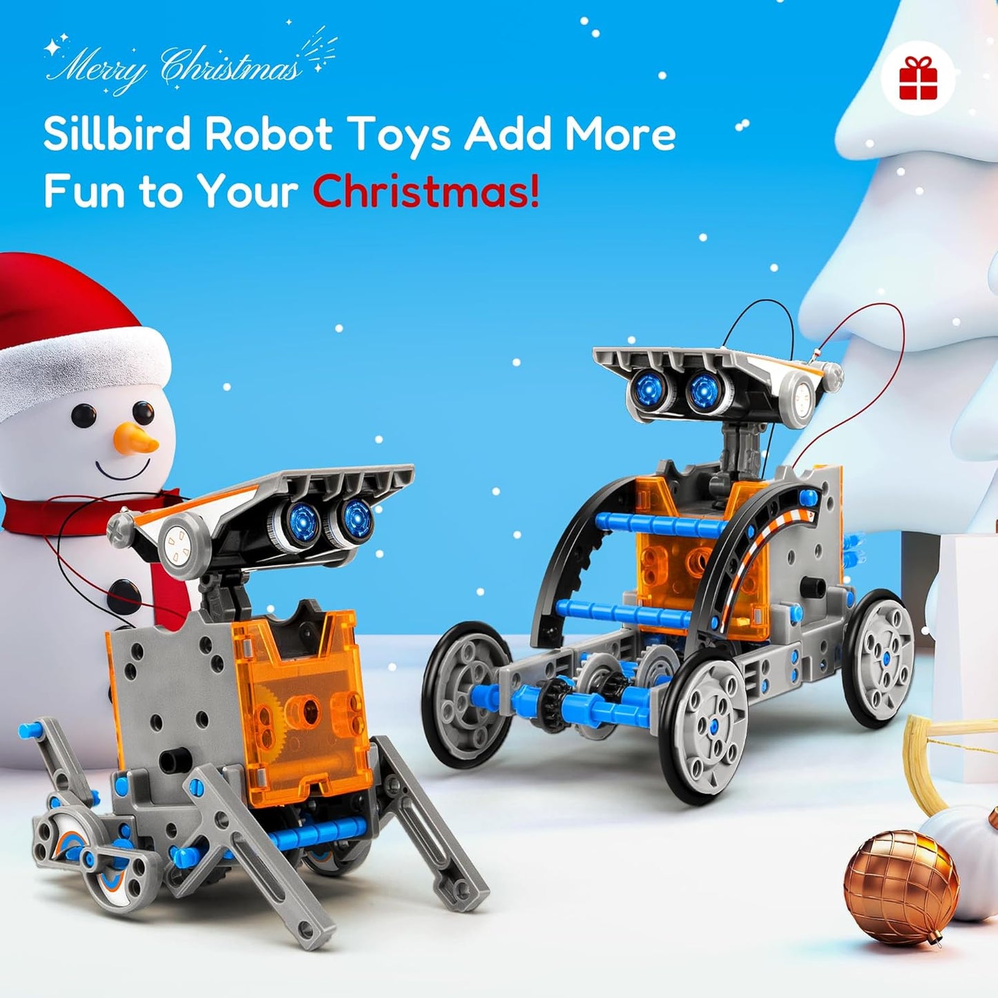 12-in-1 Solar Robot Educational Building Kit -190-Piece DIY Science Set for Ages 8 and Up, Powered by Solar Energy