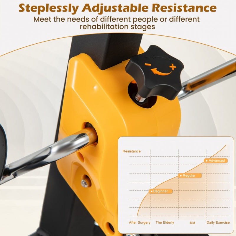 Folding Pedal Exercise Bike with Customizable Resistance Levels