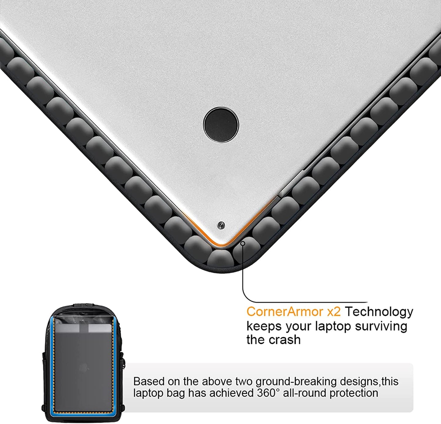 Water-Resistant Anti-Theft Laptop Backpack with USB Charging Port - 15.6 Inch Business Bag for Men and Women