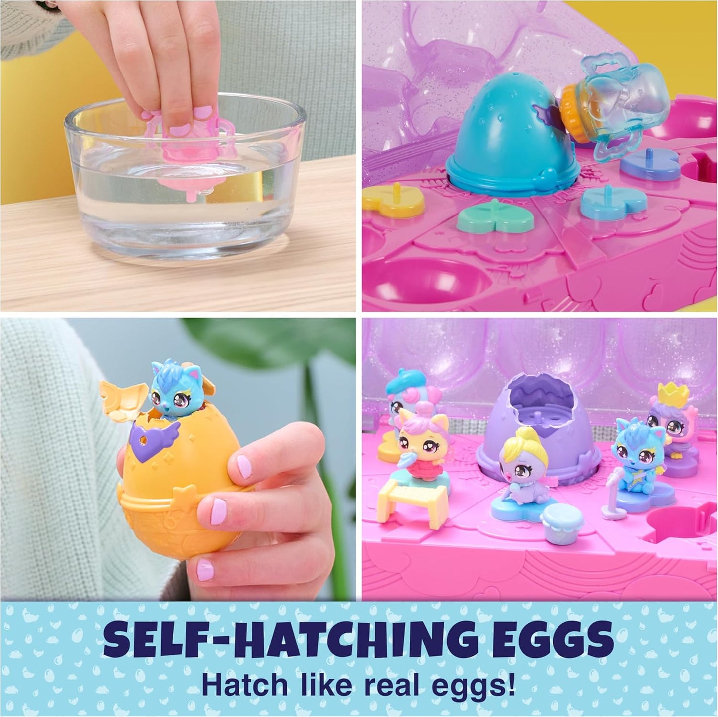 Alive Egg Carton Toy Set with 5 Mini Figures in Self-Hatching Eggs and 11 Accessories 3+