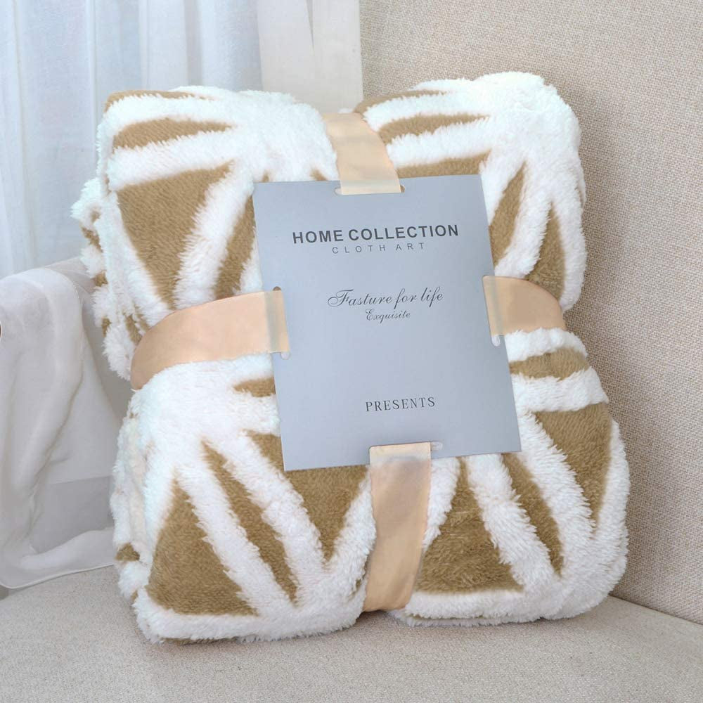 Dual-Sided Sherpa Fleece Throw Blanket - Soft and Cozy Bed Blanket for Couch and Sofa (Grey, 51" x 63")