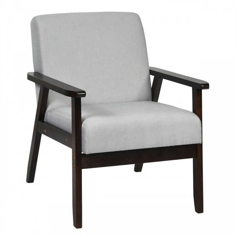 Mid-Century Modern Fabric Accent Armchair for Living Room
