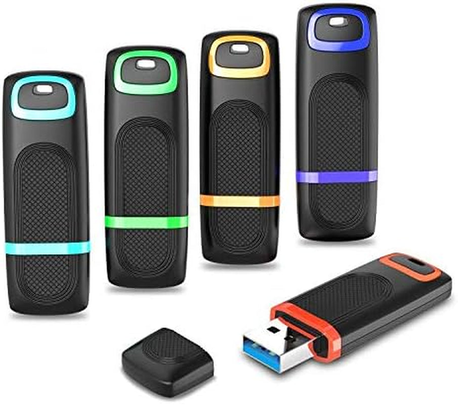 256GB USB 3.0 Flash Drive with Cap Design, Up to 100MB/s Read Speed, Cyan
