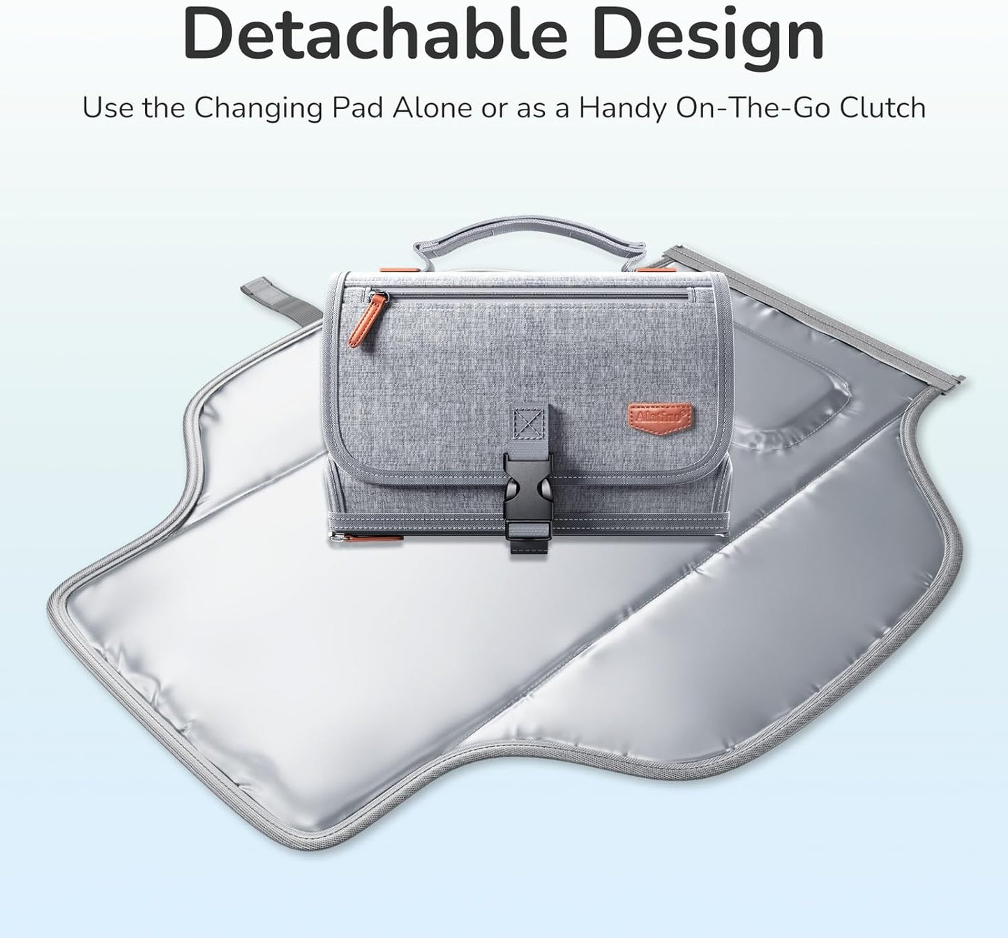 Portable Diaper Changing Pad - Baby, Detachable Travel Changing Pad, Baby Wipes Pocket