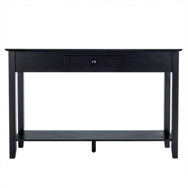 Console Sofa Side Accent Table with Drawer and Shelf Storage