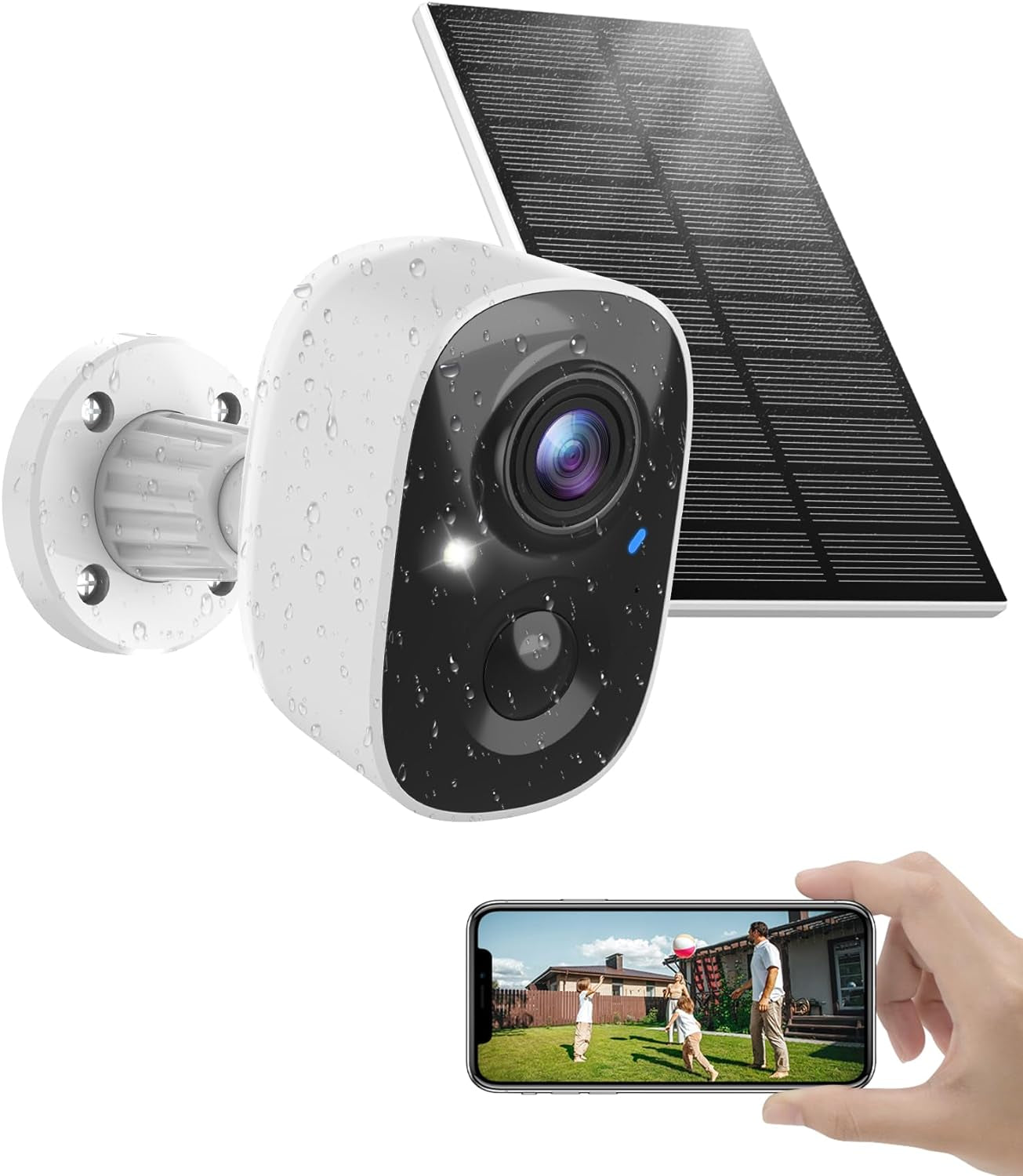 Wireless Outdoor Security Camera System (2-Pack) - Battery-Powered Home Surveillance with AI Motion Detection, Spotlight, Siren Alarm