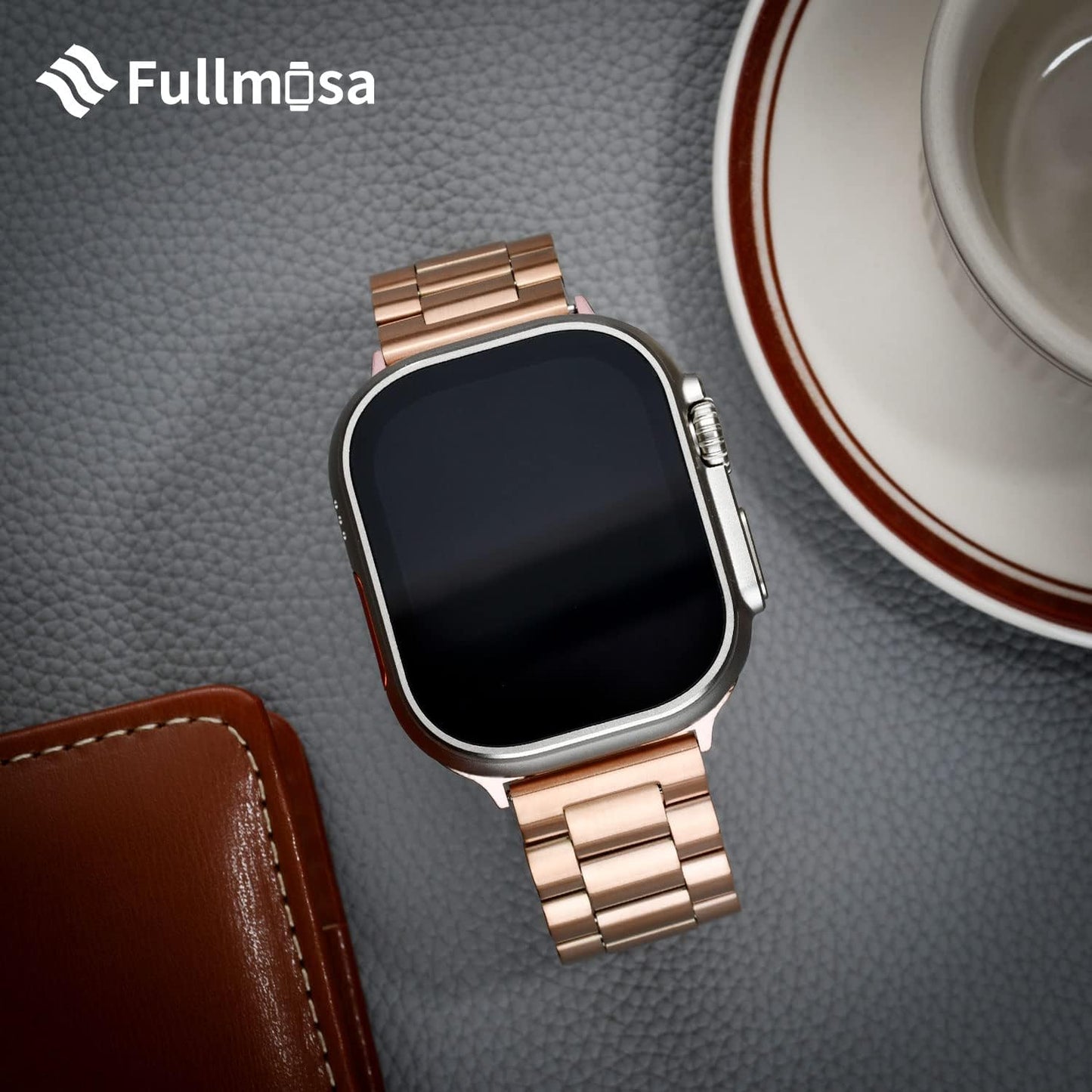 Stainless Steel Apple Watch Band with Case - for Apple Watch Ultra 2, Series 9, 8, 7, 6, 5, 4, 3, 2, 1 & SE/SE 2