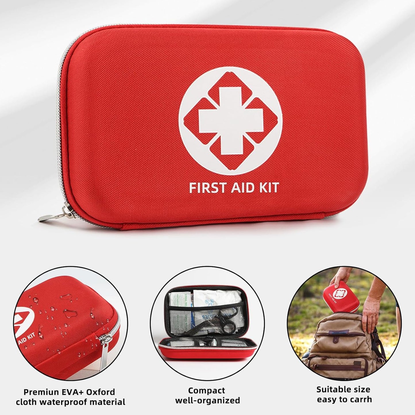 Compact 110-Piece Waterproof First Aid Kit for Home, Travel, and Outdoor Use - Essential Emergency Medical Supplies and Survival Gear