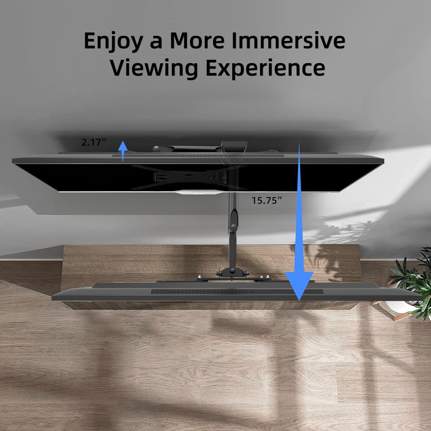 Adjustable TV Wall Mount with Swivel and Tilt Function for 32-55 Inch TVs up to 70 lbs, VESA 400x400 mm