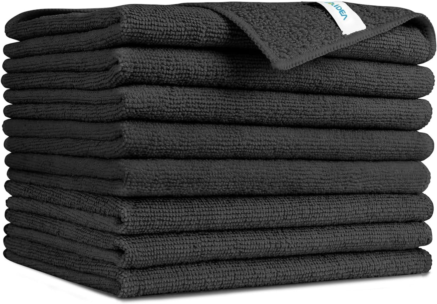 Microfiber Cleaning Cloths - 8 Pack, Soft and Absorbent Lint-Free Towels (12" x 16")