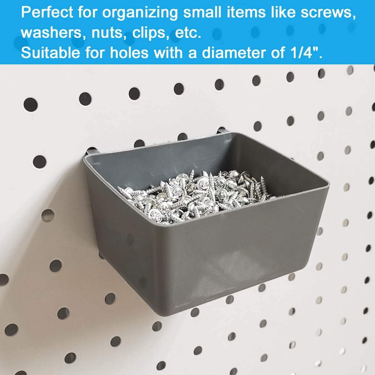 Assorted Pegboard Hooks and Bins Set with Peg Locks for Tool Organization, 80 Pieces