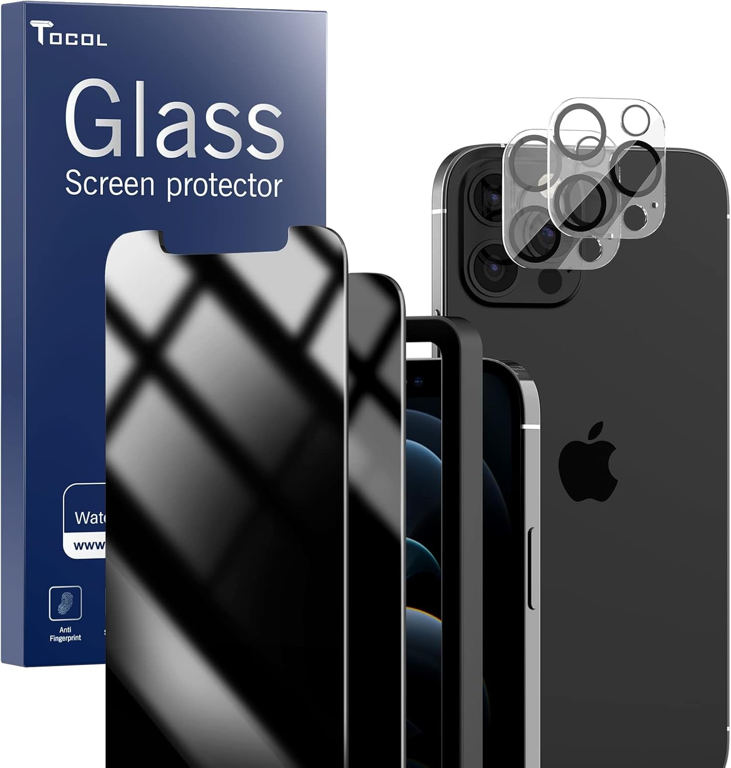 2-Pack Tempered Glass Screen Protector for iPhone 15 Pro - Instant Installation, Auto-Dust Removal, HD Clarity, Unbreakable 9H+ Hardness