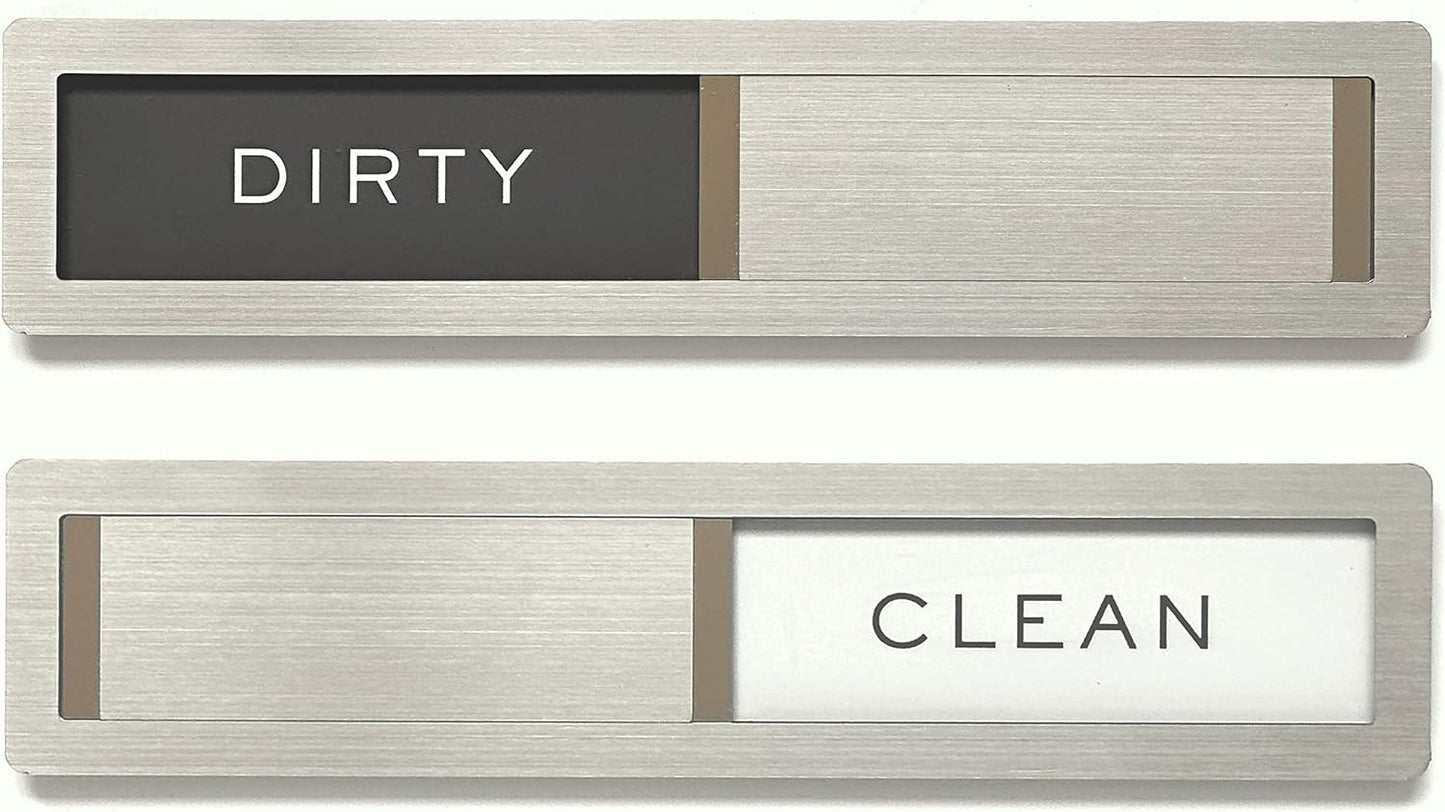 Stainless Steel Grade 304 Dishwasher Clean/Dirty Magnet Sign