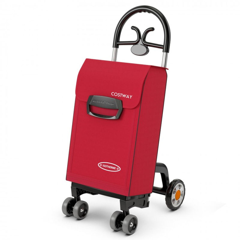 Folding Utility Shopping Cart with Swivel Rolling Wheels