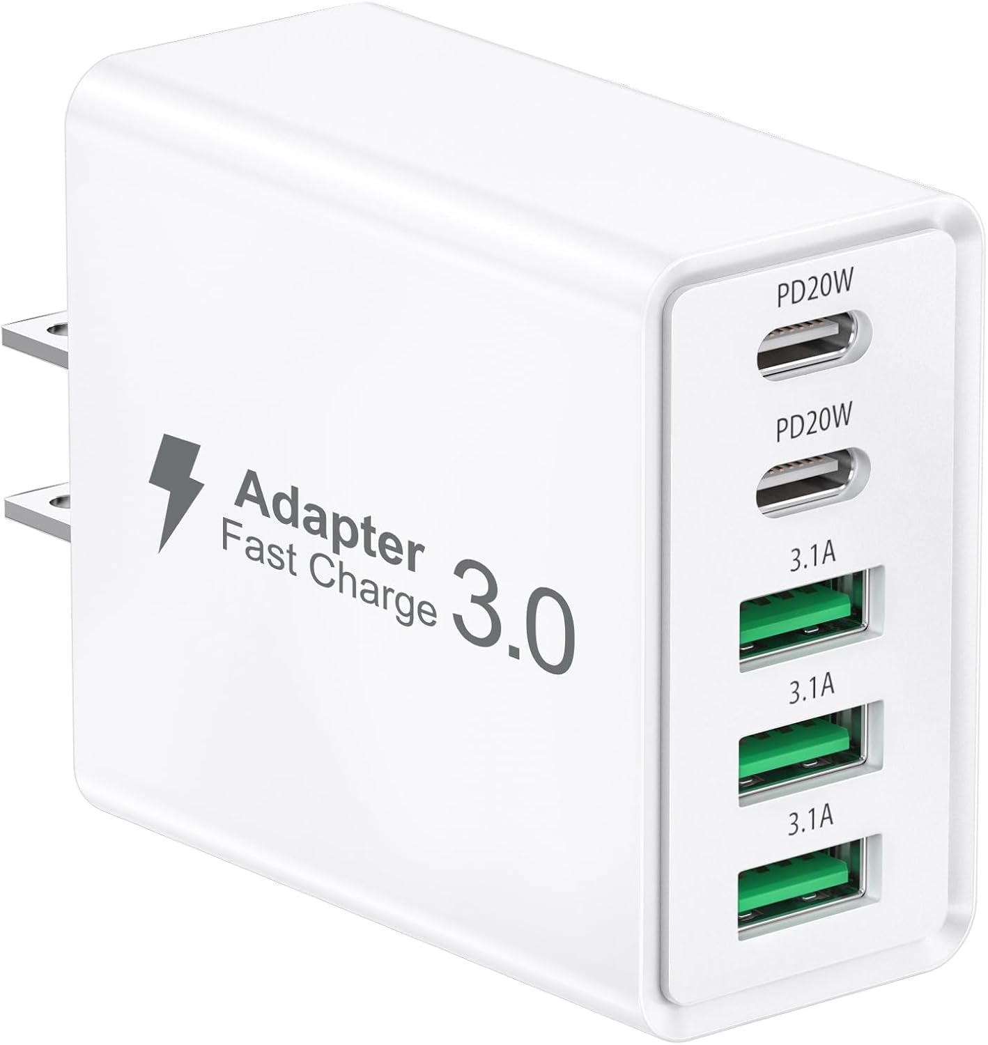 50W Multiport USB-C Wall Charger with Fast Charging Capability