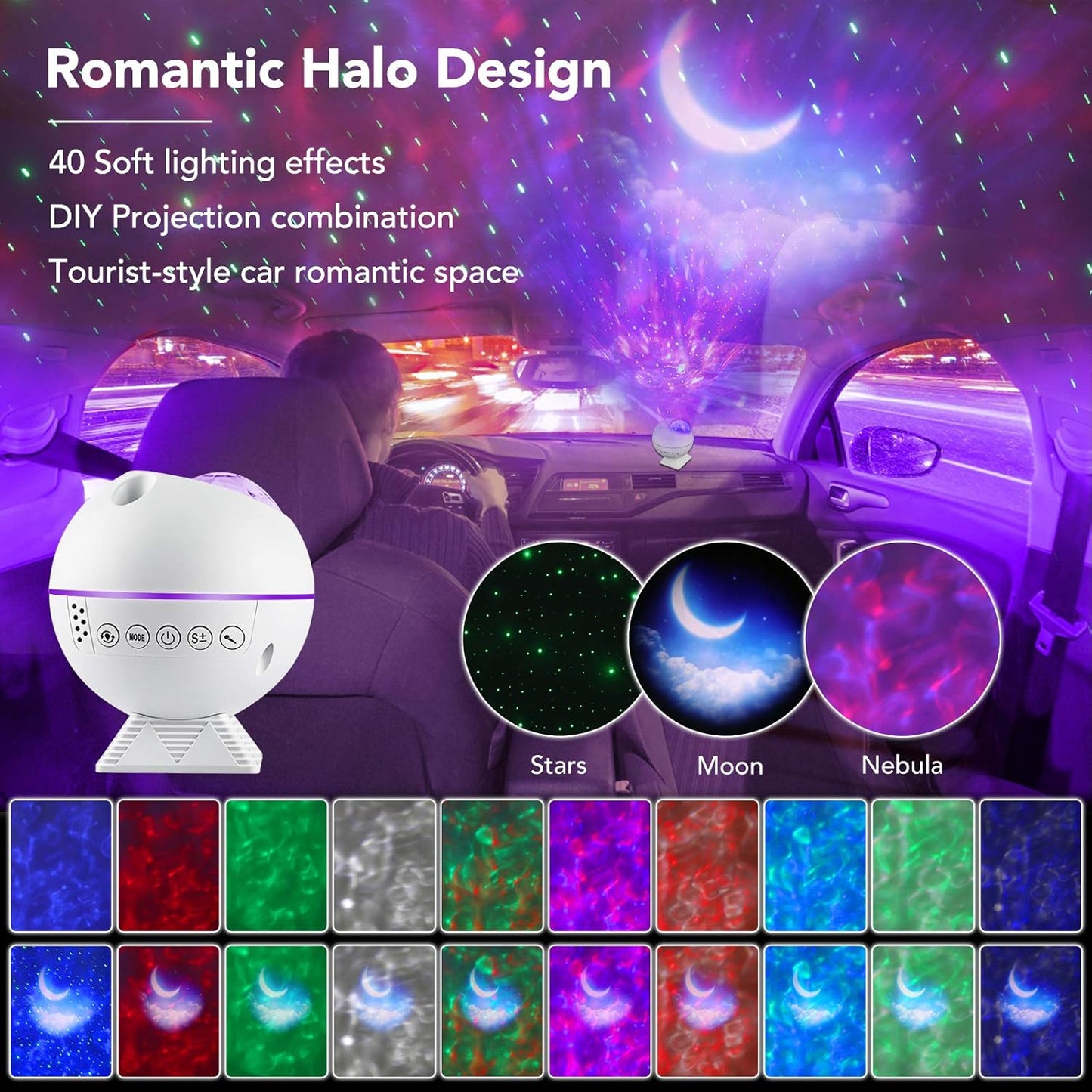 Galaxy Light Projector with Remote Control - Super Silent LED Star and Nebula Projector for Room Decor, Parties, and Holiday Gifts