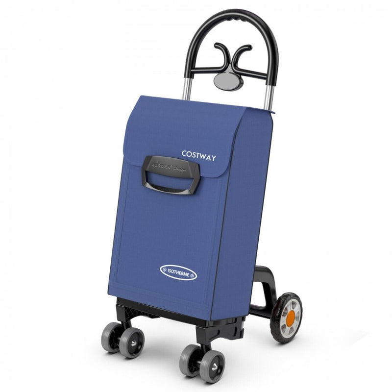 Folding Utility Shopping Cart with Swivel Rolling Wheels