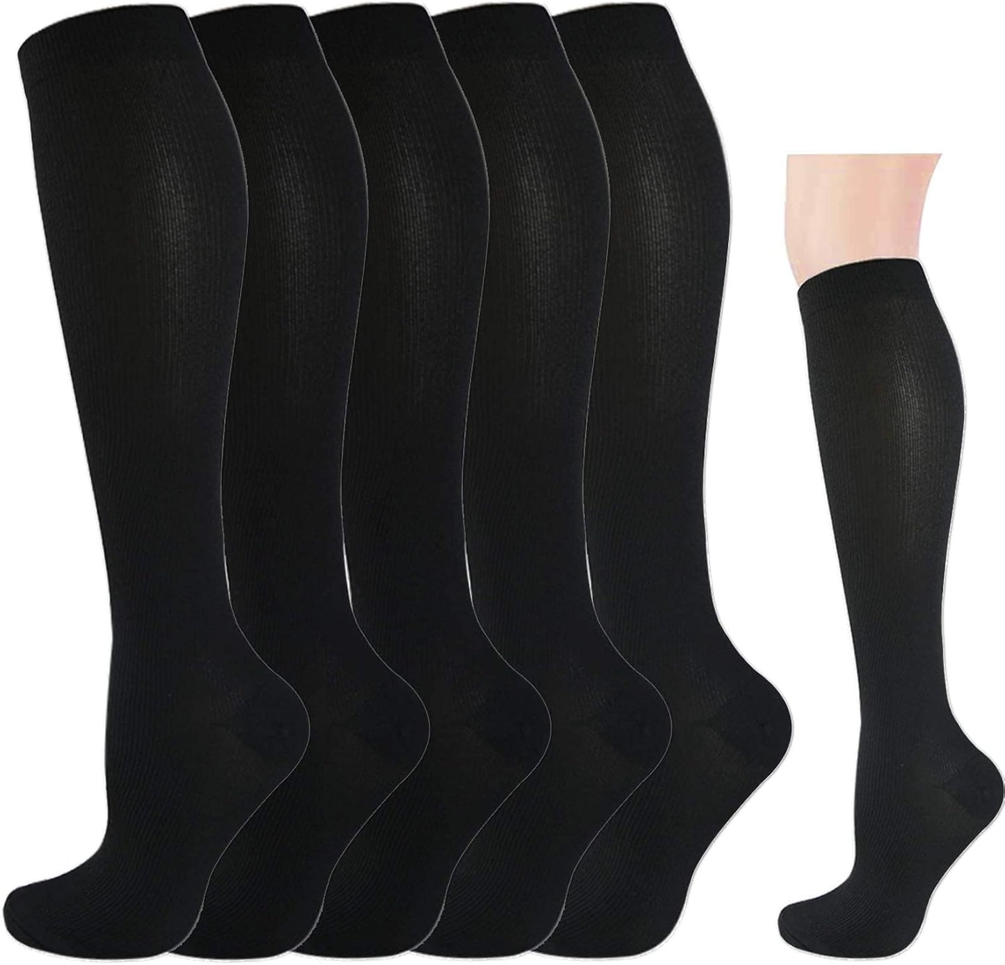 Graduated Compression Socks for Women&Men Wide Calf Comfort Best for Circulation,Pregnancy,Nurse,Running,Travel