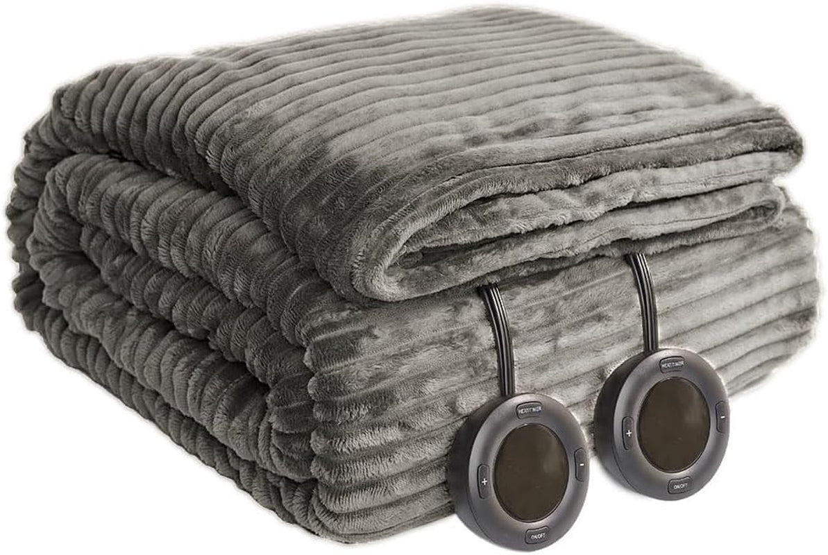 Electric Heated Blanket 50''x60'' - Soft and Comfortable Throw with 5 Heat Settings, 3-Hour Auto Shut-Off, ETL & FCC Certified, Machine Washable (Yellow)