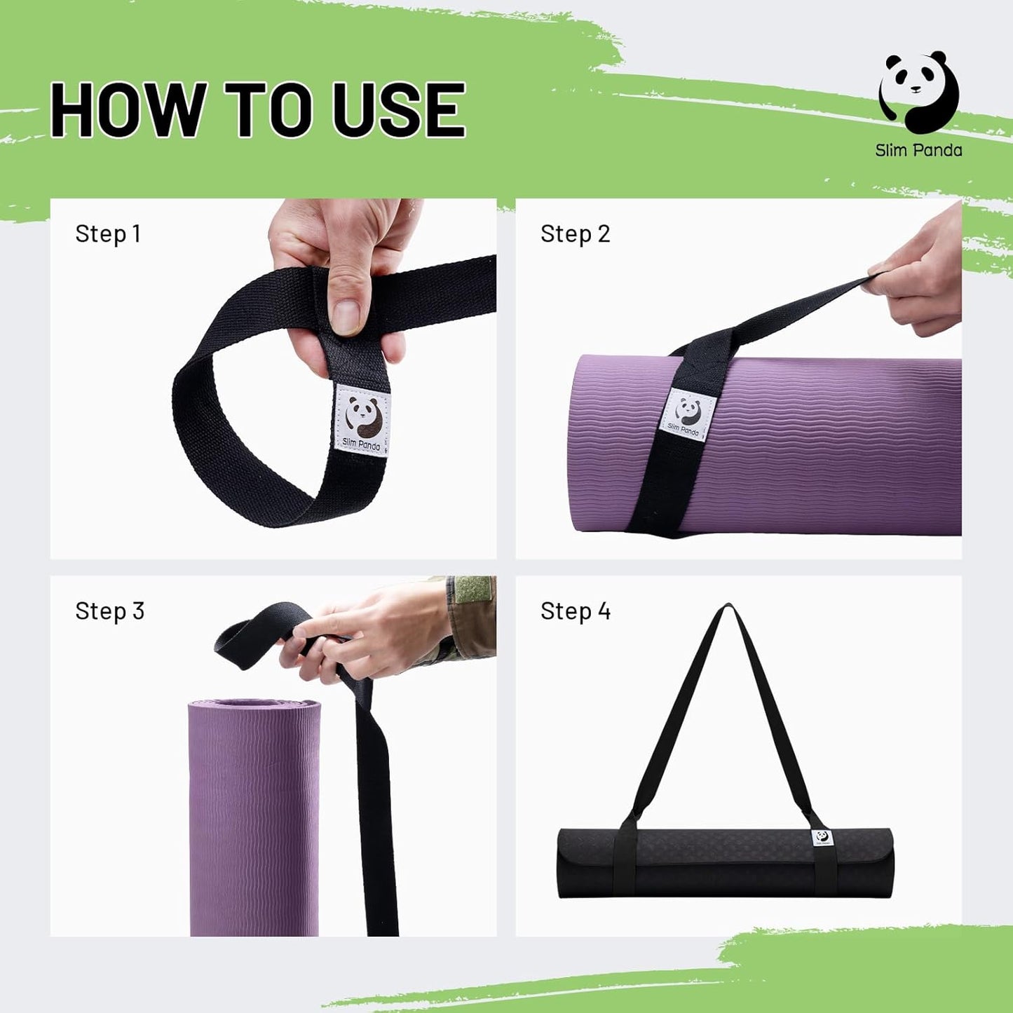 Adjustable Yoga Mat Carrier Straps - Multi-Color Sling for Pilates and Exercise