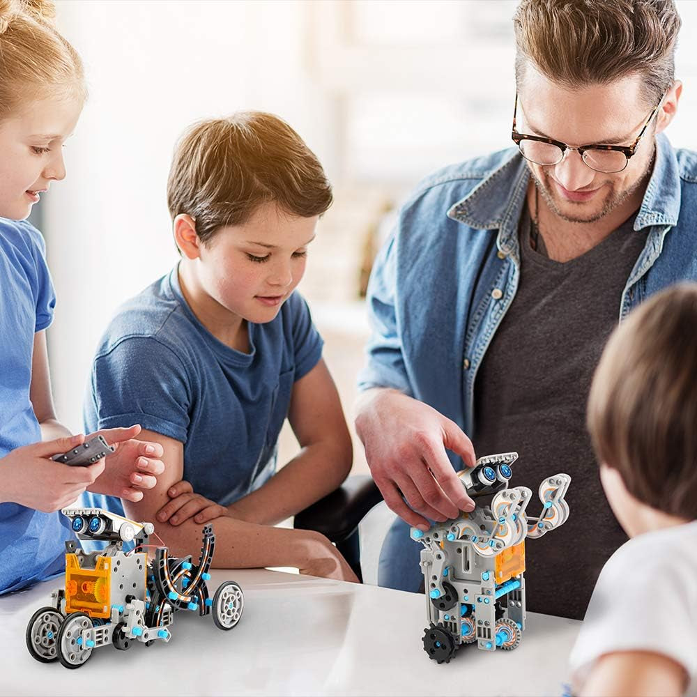 12-in-1 Solar Robot Educational Building Kit -190-Piece DIY Science Set for Ages 8 and Up, Powered by Solar Energy
