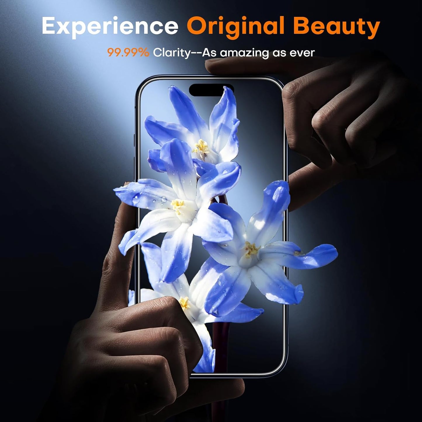 2-Pack Tempered Glass Screen Protector for iPhone 15 Pro - Instant Installation, Auto-Dust Removal, HD Clarity, Unbreakable 9H+ Hardness