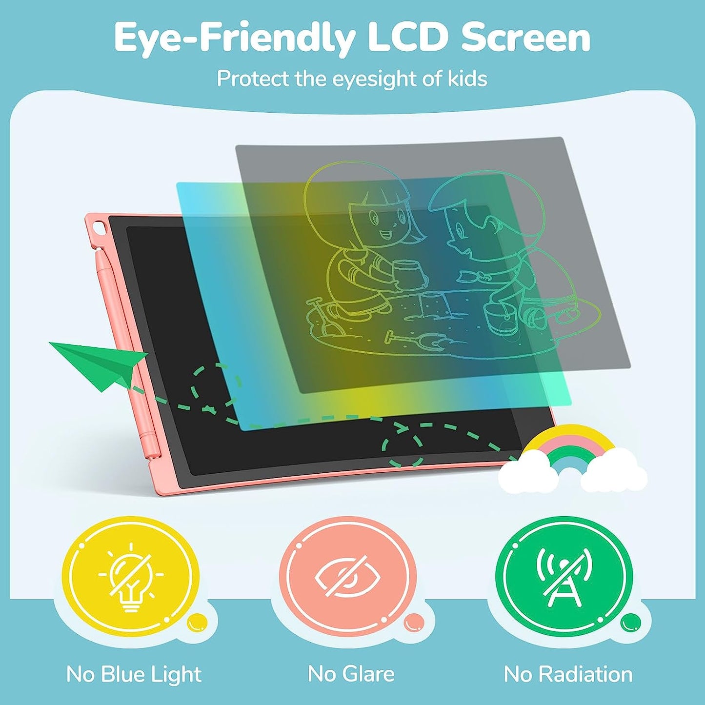Dual Pack 8.5-Inch LCD Writing Tablet - Colorful Doodle Board for Children, Ideal Travel Activity and Learning Toy for Ages 3+