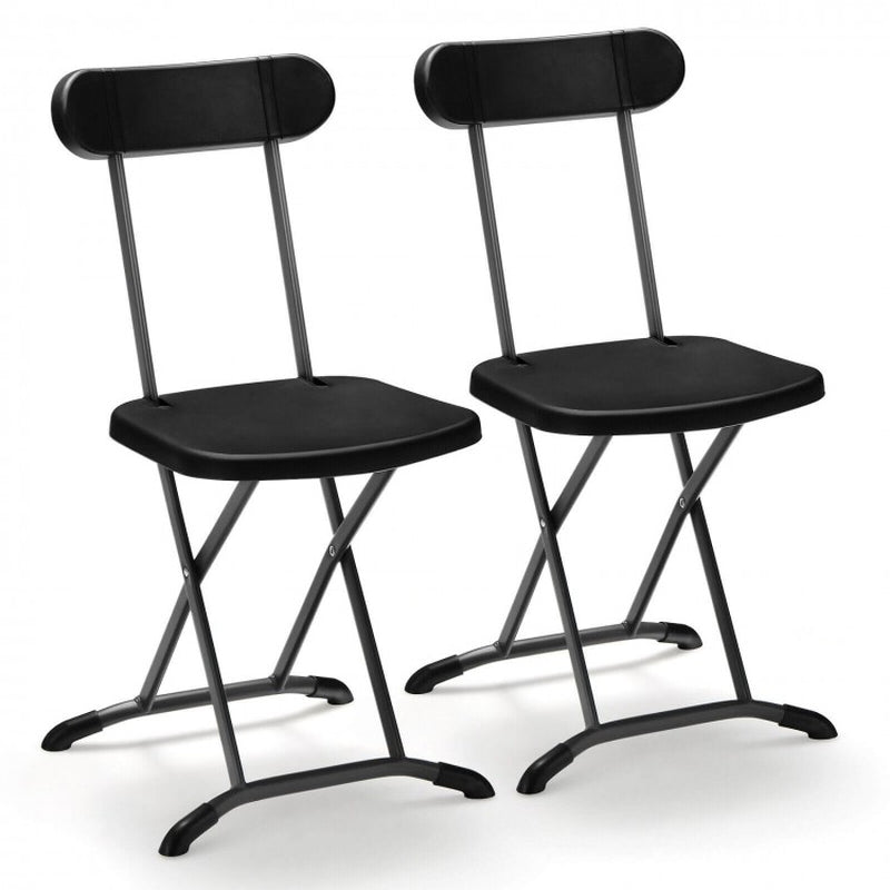 Outdoor Folding Chair Set - 2 Pieces with Durable Frame and Ergonomic Backrest