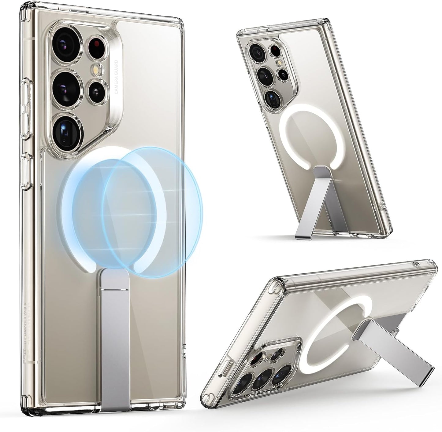 Samsung Galaxy S24 Ultra Case - MagSafe Compatible Magnetic Case - 3 Stand Modes, Drop Protection, and Boost Kickstand - Black