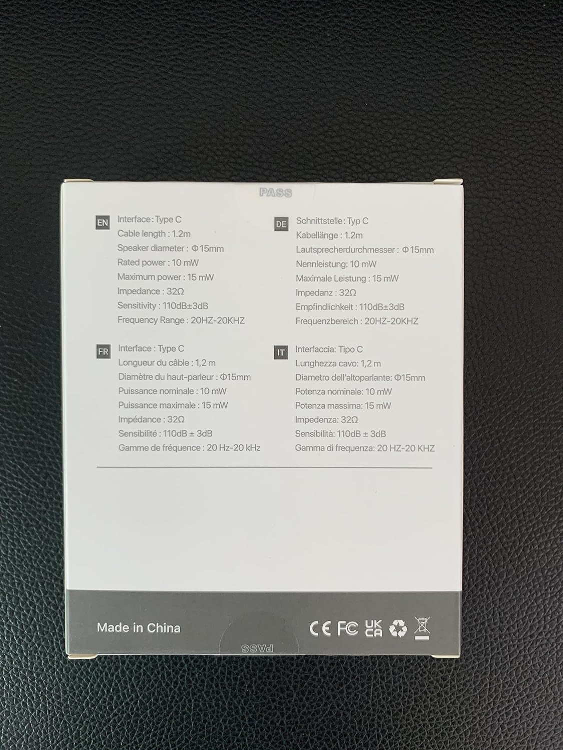 USB-C Headphones In-Ear Wired Earbuds with Microphone