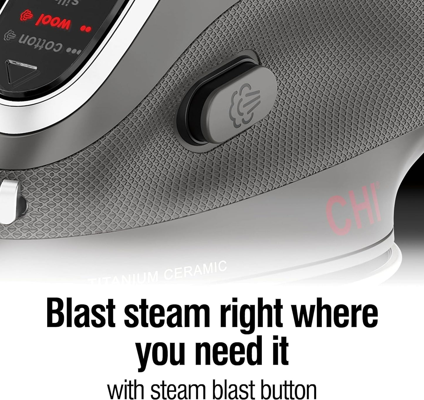Mini Iron with Titanium-Infused Ceramic Soleplate in Black