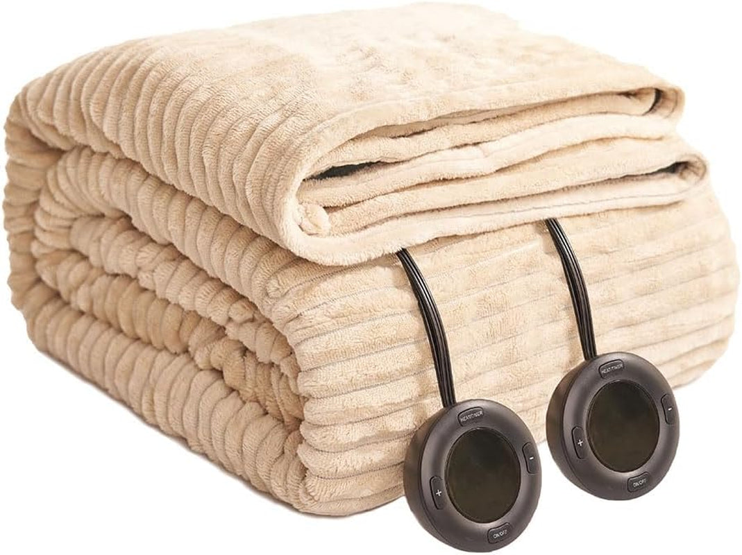 Electric Heated Blanket 50''x60'' - Soft and Comfortable Throw with 5 Heat Settings, 3-Hour Auto Shut-Off, ETL & FCC Certified, Machine Washable (Yellow)