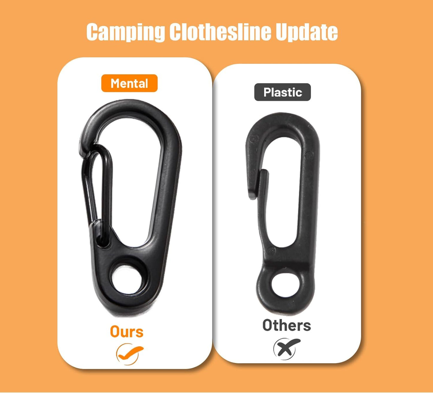 Portable Retractable Camping Clothesline with 12 Stoppers and Windproof Clothespins for Travel and Outdoor Use