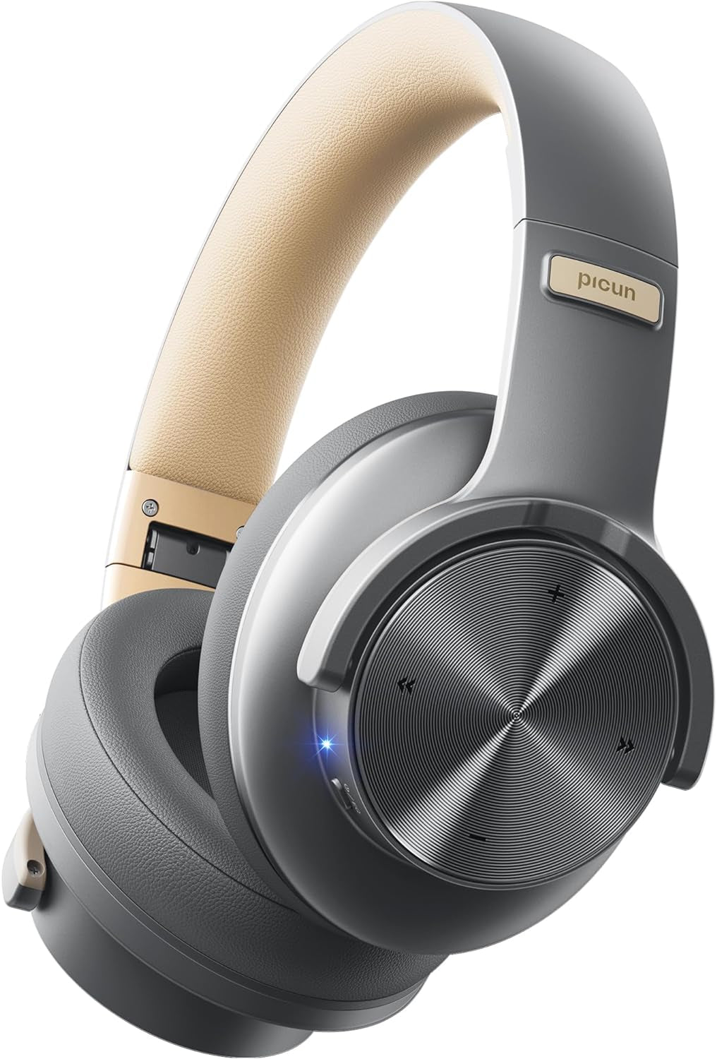 Wireless Bluetooth Headphones - 120 Hrs Battery Life, Over-Ear Design, 3 EQ Music Modes, Hands-Free Calling, Deep Bass (Purple)