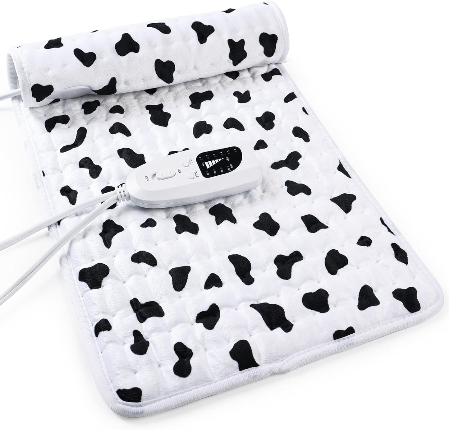 Electric Heating Pad with Moist and Dry Heat Options, Adjustable Temperature and Timer Settings