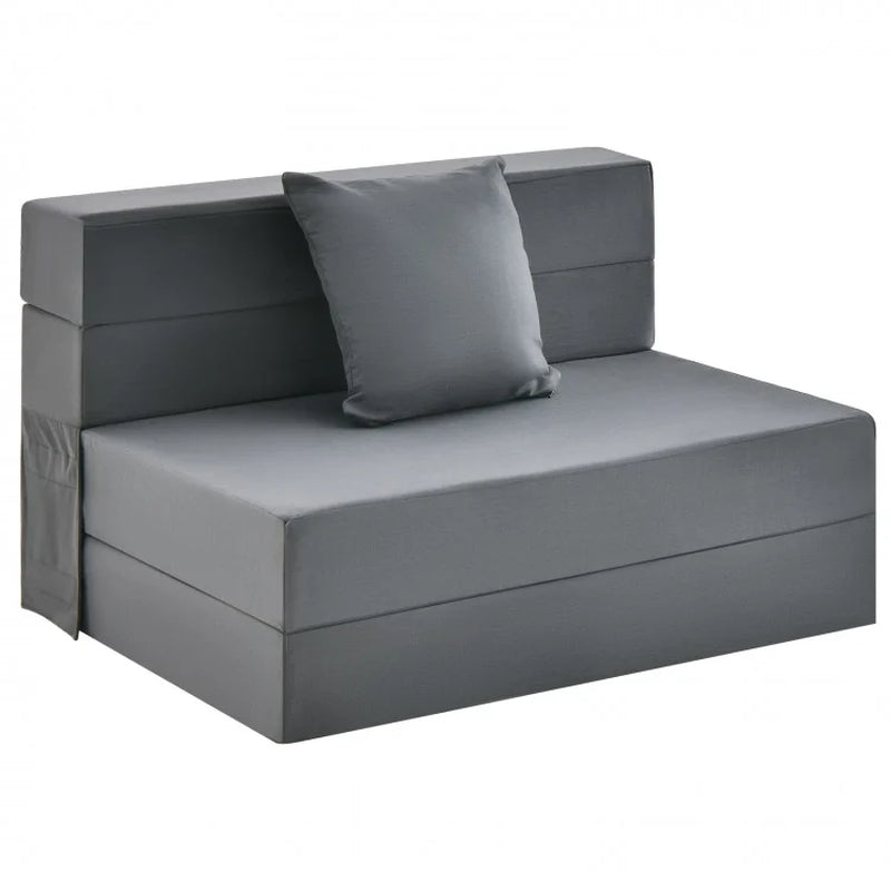 6-Inch Tri-Fold Sofa Bed Mattress with Pillow