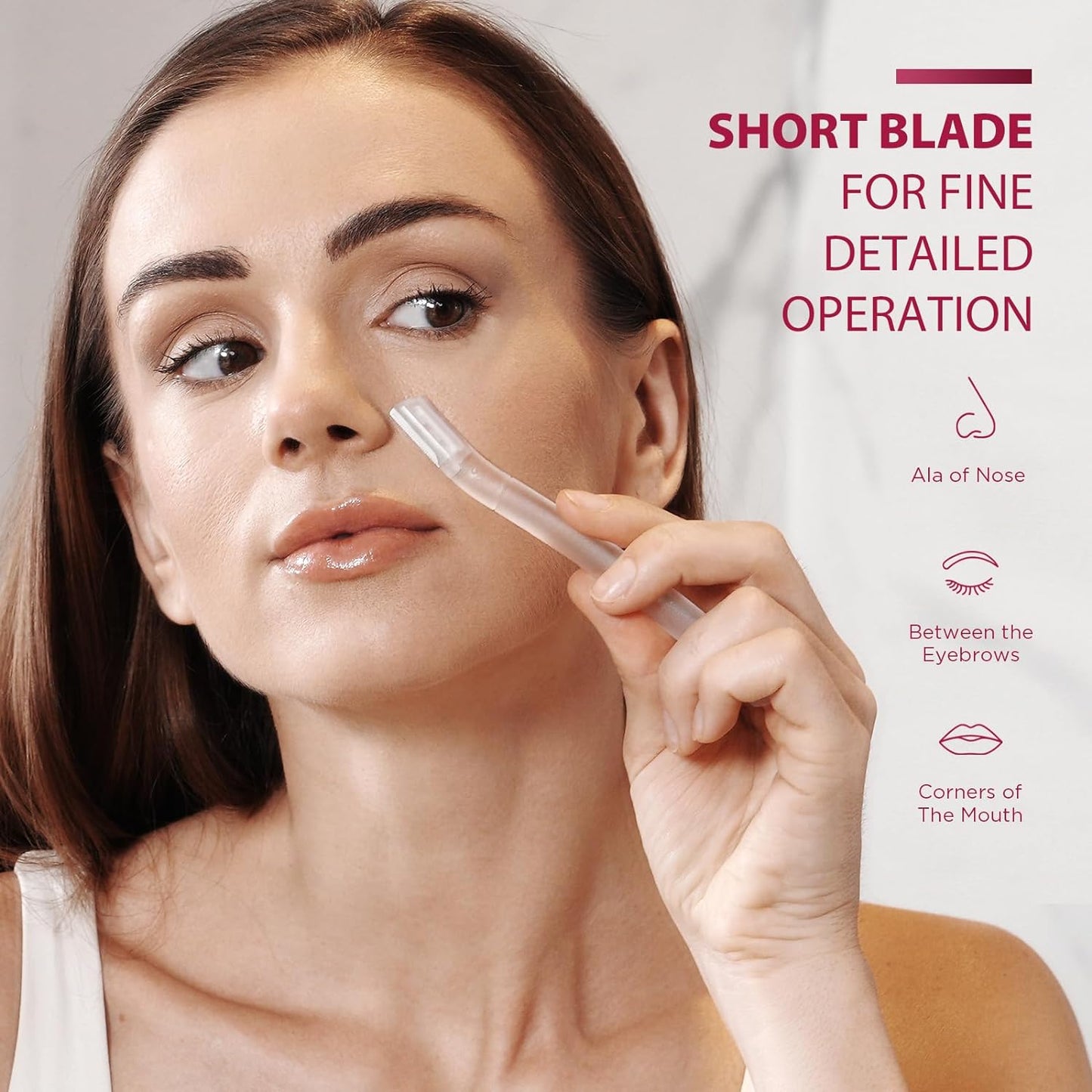 Dermaplane Razor for Women Face, (6 Count) Professional Dermaplaning Tool for Peach Fuzz, Facial and Eyebrow Hair Removal, Gentle Skin Exfoliation Blade