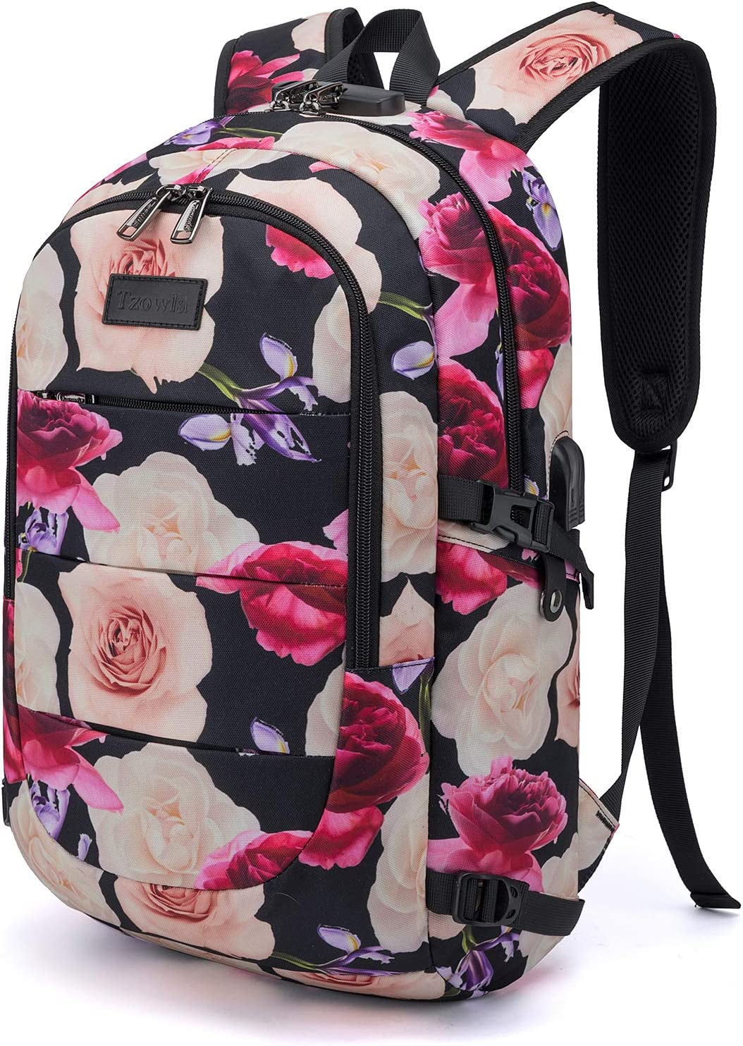 Water-Resistant Anti-Theft Laptop Backpack with USB Charging Port - 15.6 Inch Business Bag for Men and Women