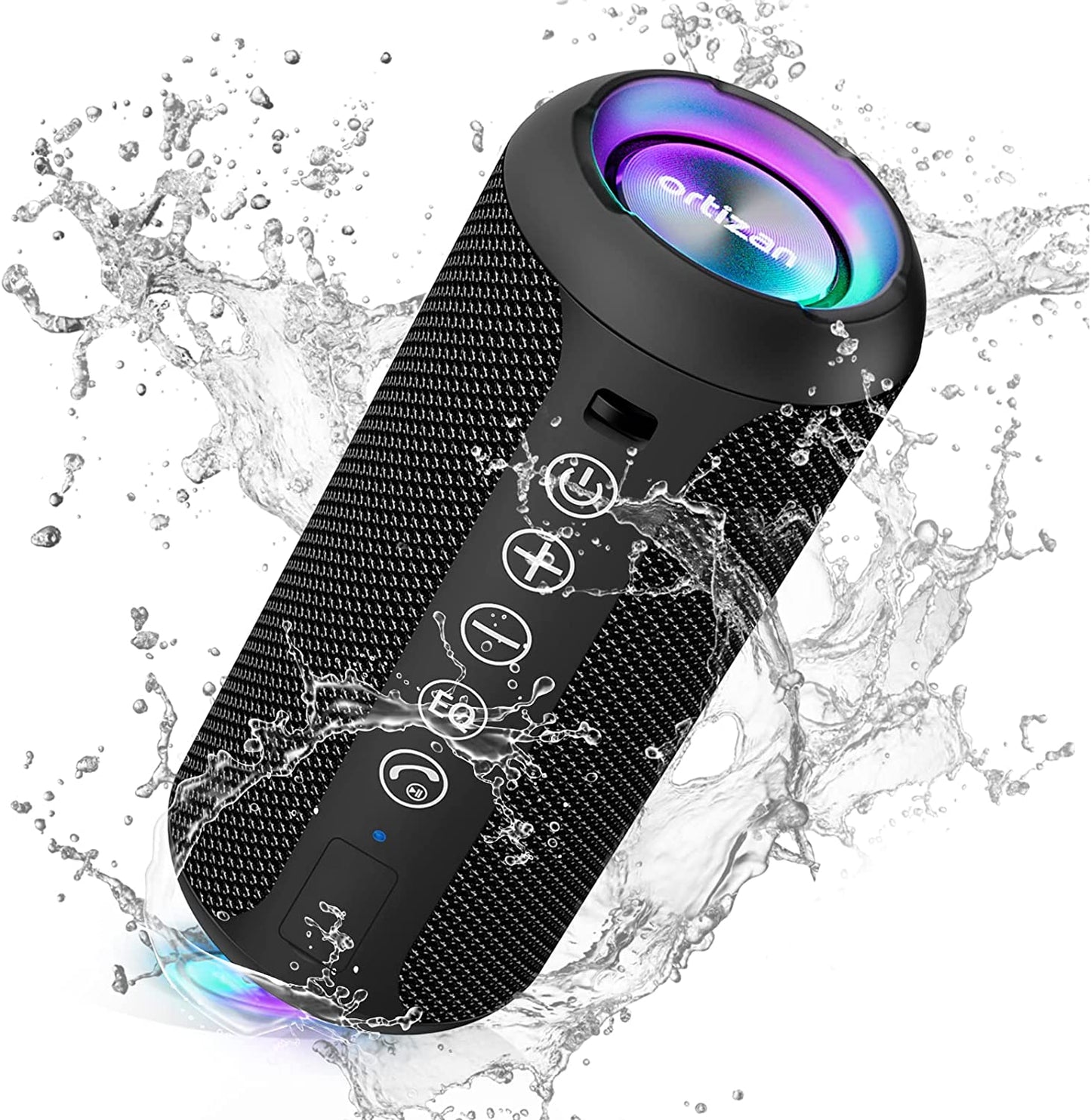 Portable Bluetooth Speaker - IPX7 Waterproof Wireless Speaker with 24W Stereo Sound, Bluetooth 5.0, 30 Hours Playtime, 66Ft Range, and Dual Pairing for Home and Outdoor Use