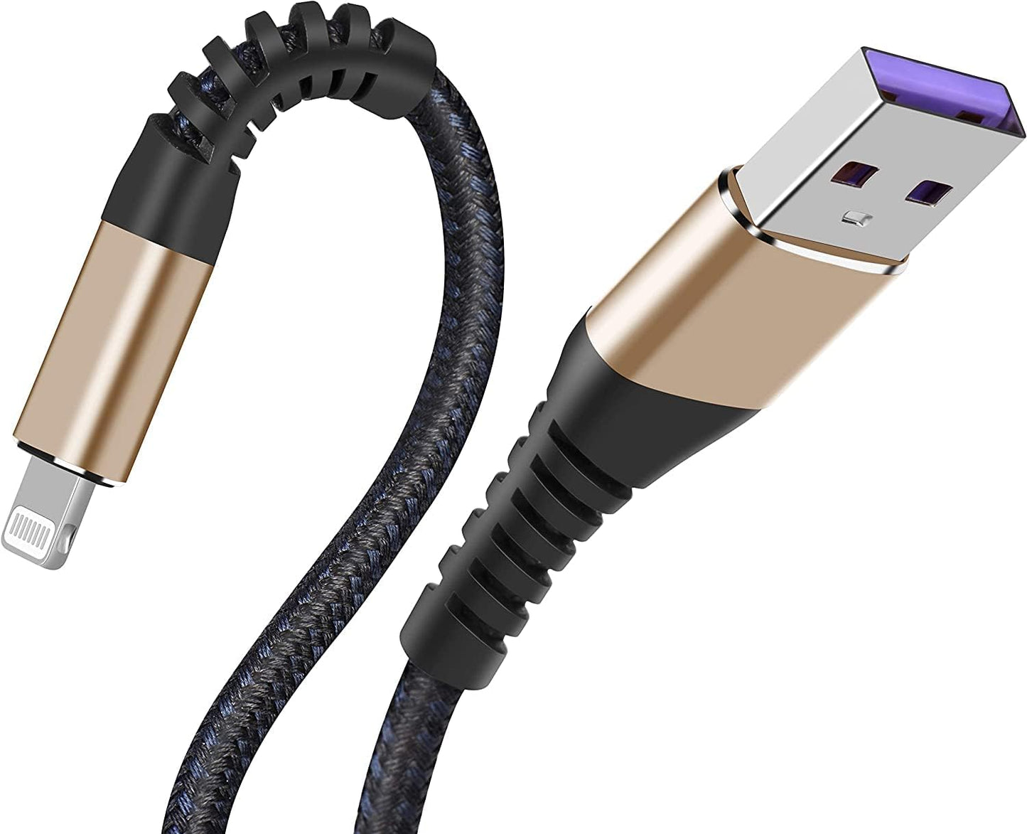 Apple MFi Certified 2-Pack Lightning Charging Cables for iPhone and iPad (1ft, Brown) - Fast Charging Compatible with iPhone, iPad Mini/Air