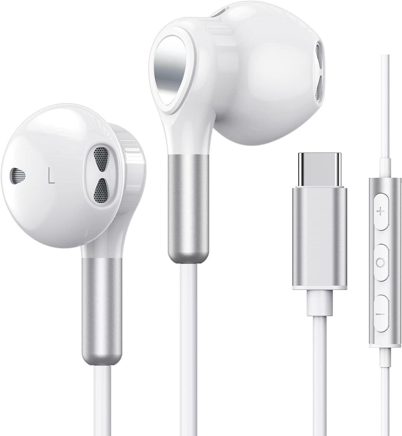 USB-C Headphones In-Ear Wired Earbuds with Microphone