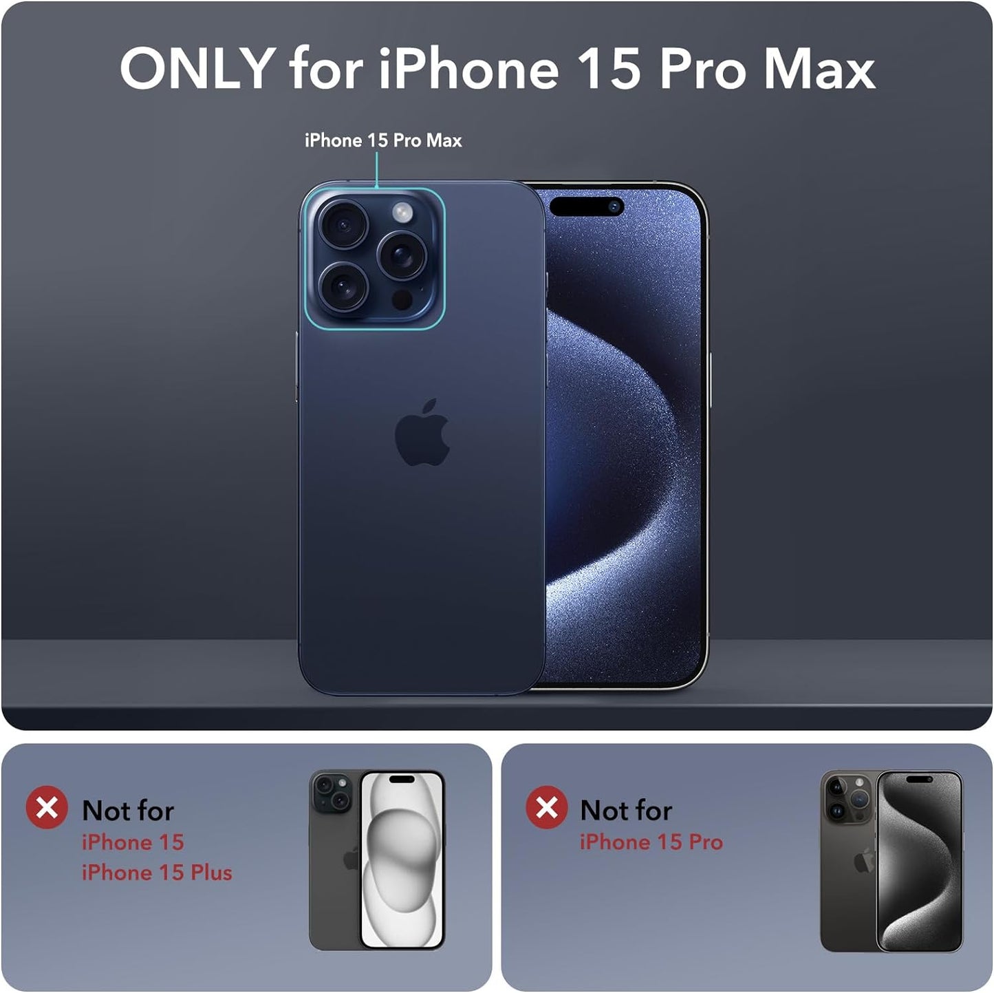 iPhone 15 Pro Max Armor Series Case: Full-Body Shockproof MagSafe Protection with Built-In Stash Stand and Individual Lens Protectors - Black