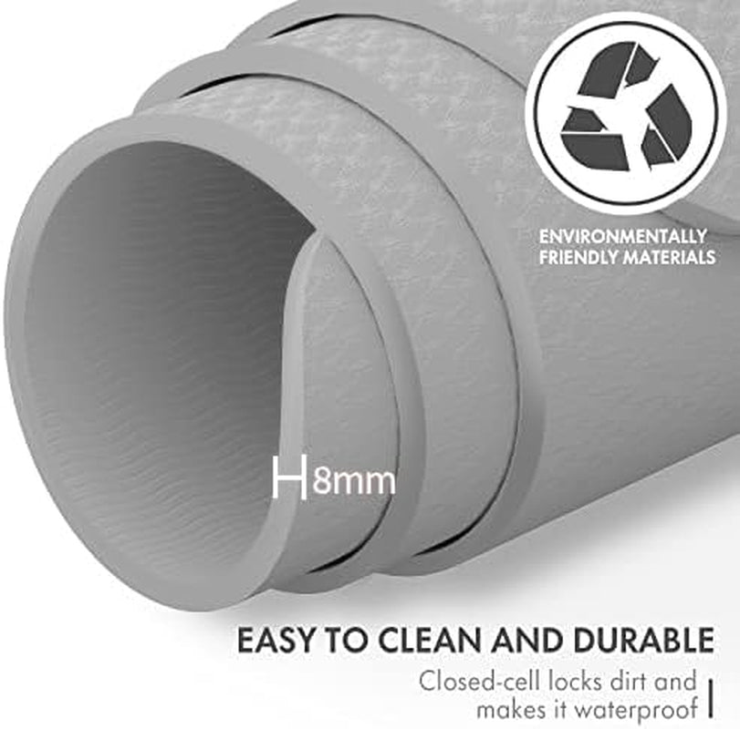 Extra Large Non-Slip Yoga Mat (6' x 4') - Thick TPE Exercise Mat for Yoga, Pilates, and Gym Workouts, Suitable for Men and Women
