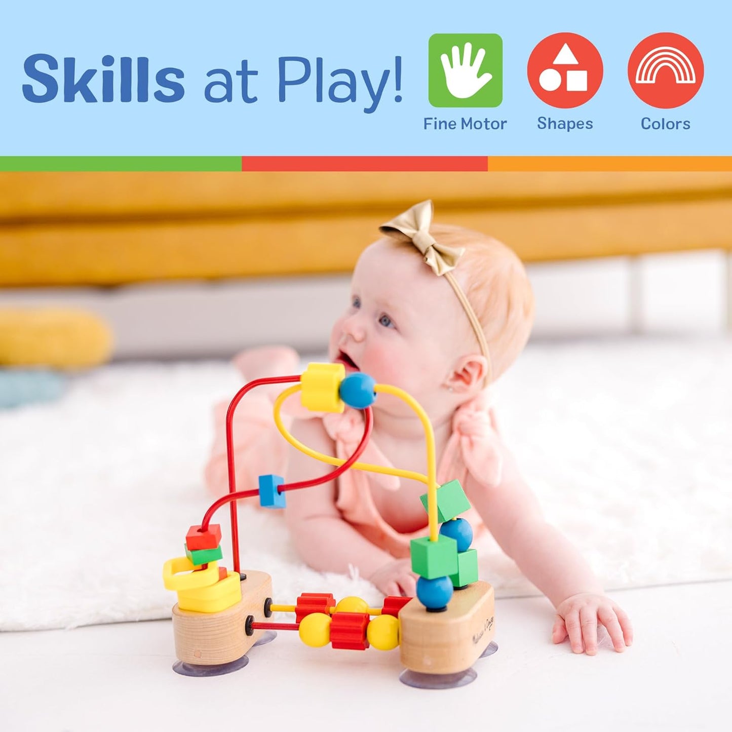 First Bead Maze - Wooden Educational Toy 10.6 Cm X 17.8 Cm X 21.8 Cm ; 0.6 Kg | Infant Maze Toy, Bead Maze Toys