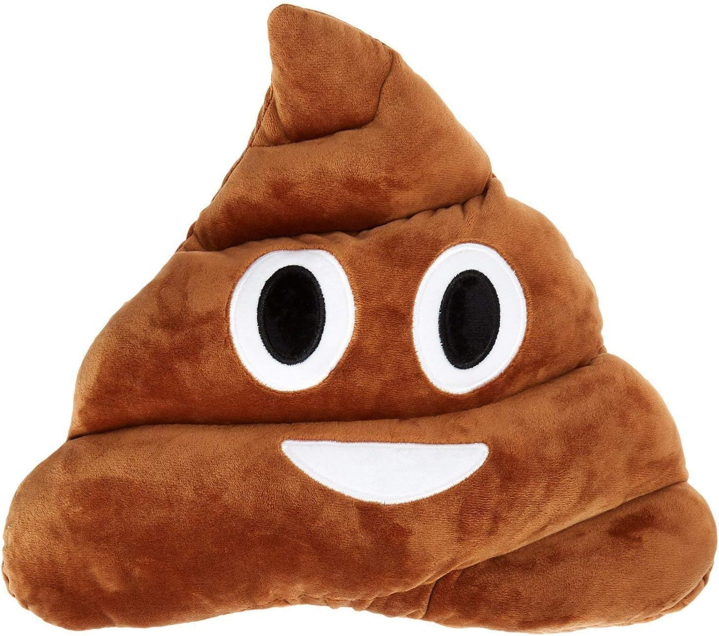 Round Triangle Emotion Cushion - Cute Decorative Stuffed Toy in Brown