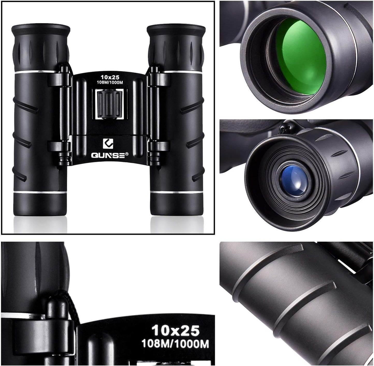 Compact 10x25 Waterproof Binoculars for Bird Watching, Travel, and Outdoor Activities - Mini Pocket Design for Adults and Kids