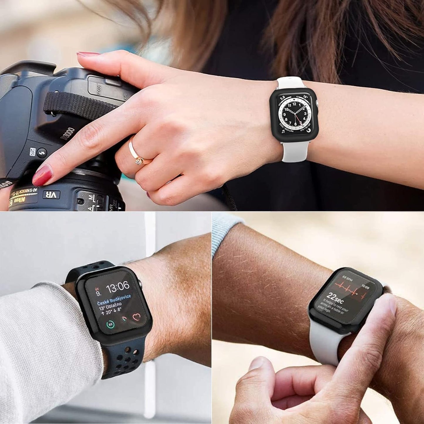 12-Pack Protective Case for 42mm Apple Watch Series 10 with Tempered Glass Screen Protector - Full Scratch-Resistant Bumper Cover for 2024 Model