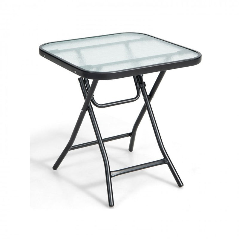 18-Inch Square Patio Bistro Table with Durable Rustproof Frame